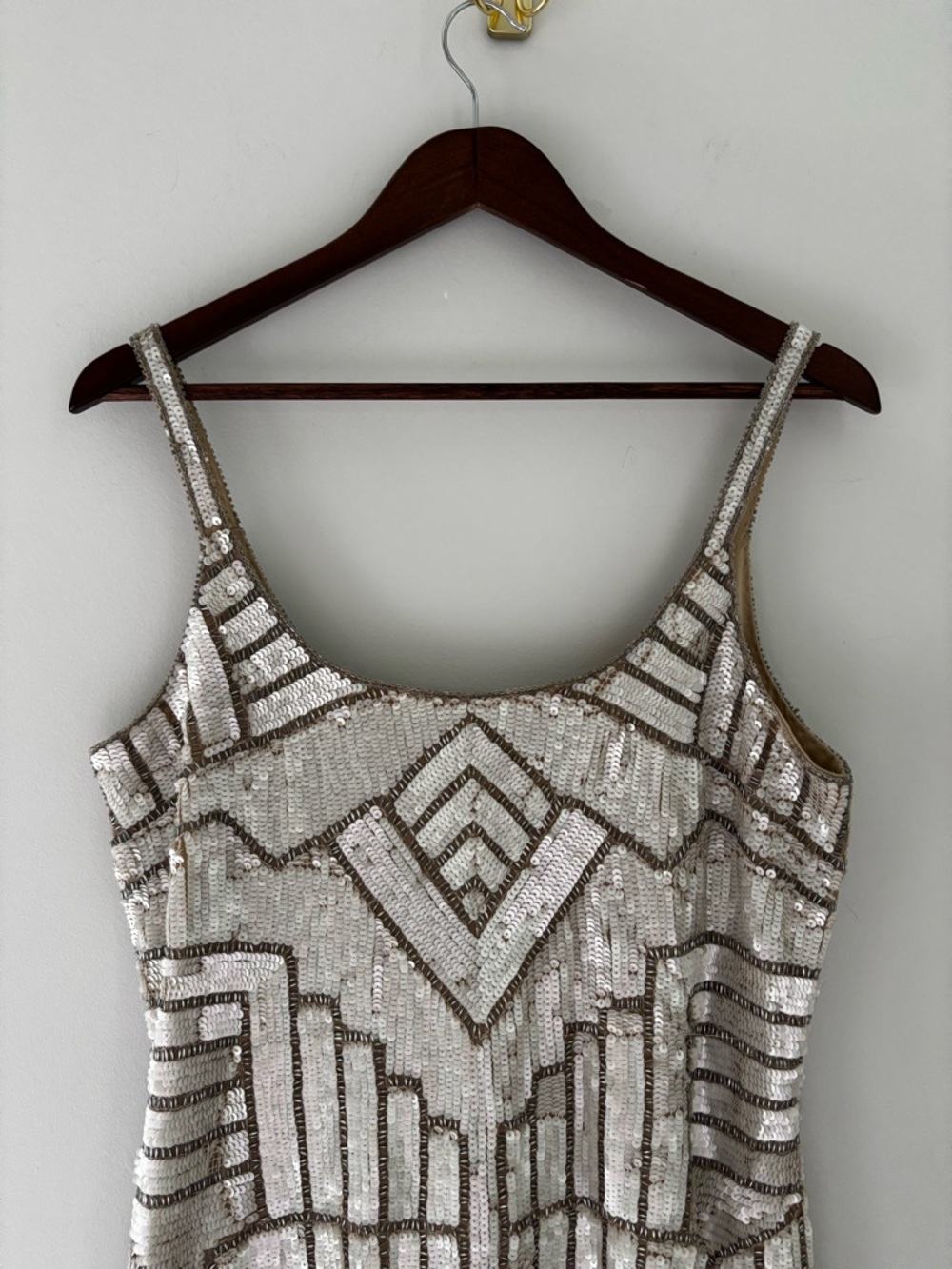 Adrianna Papell Gold Sequin Mini Dress - Picture 3 of 9